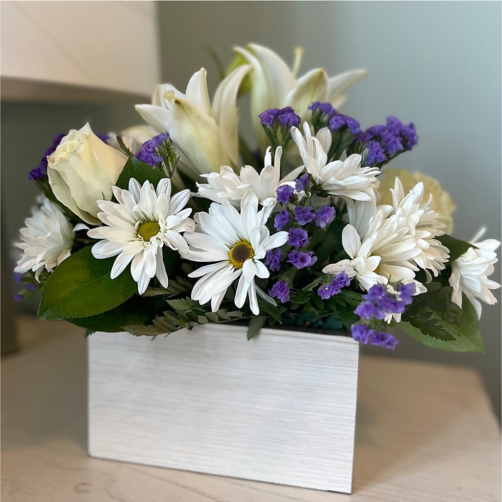 Beyond Blue Box Bouquet – ELENA'S FLOWERS, Cleveland OH
