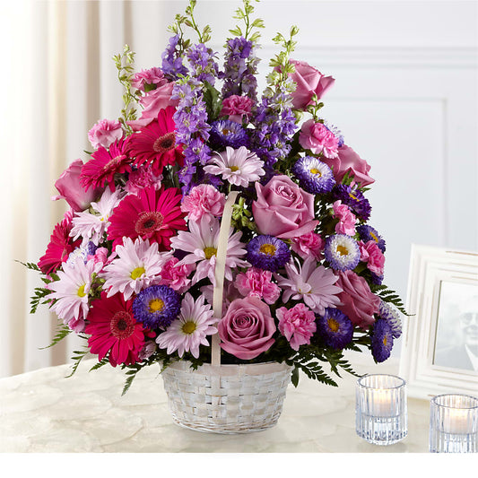 Pastel Peace Basket – ELENA'S FLOWERS, Cleveland OH