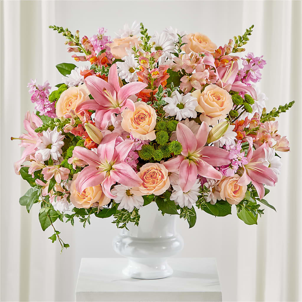 Heartfelt Gesture Urn Arrangement – ELENA'S FLOWERS, Cleveland OH