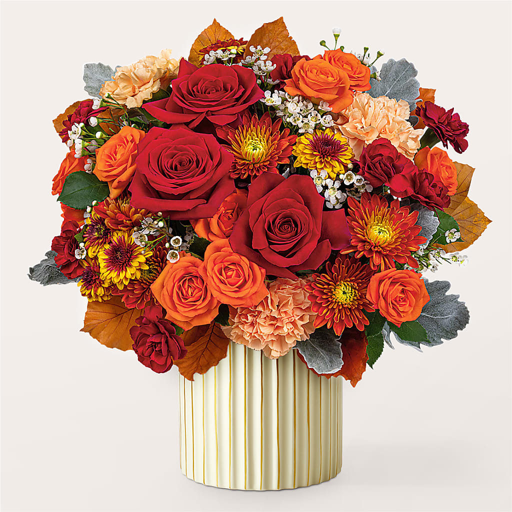 Merlot Bouquet with Ivory Vase – ELENA'S FLOWERS, Cleveland OH
