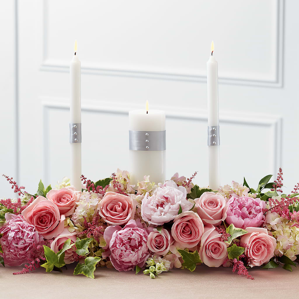 Worldwide Romance Unity Candle Arrangement – ELENA'S FLOWERS, Cleveland OH