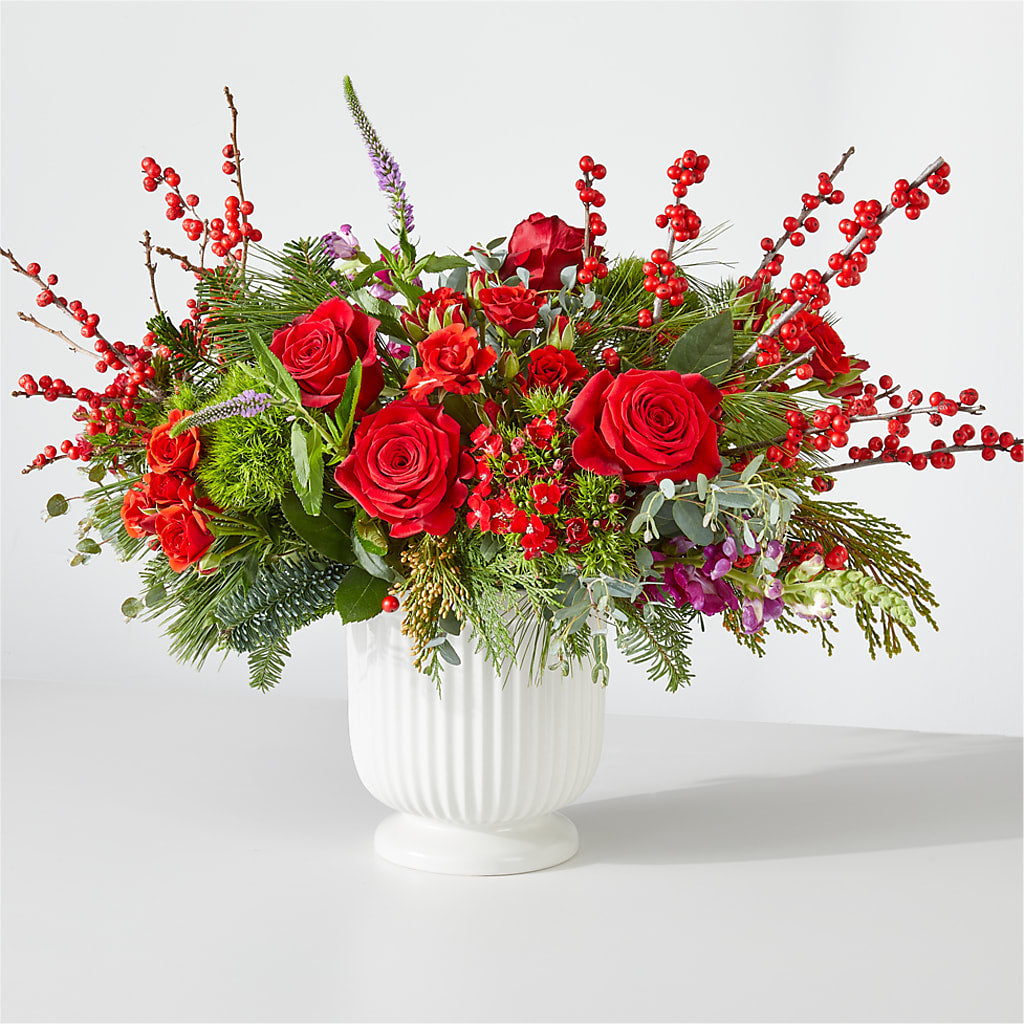 Big Red Bow Bouquet – ELENA'S FLOWERS, Cleveland OH
