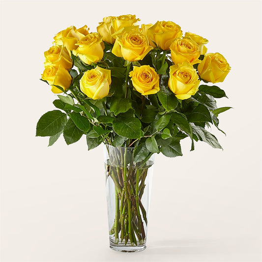 Long Stem Yellow Rose Bouquet – ELENA'S FLOWERS, Cleveland OH