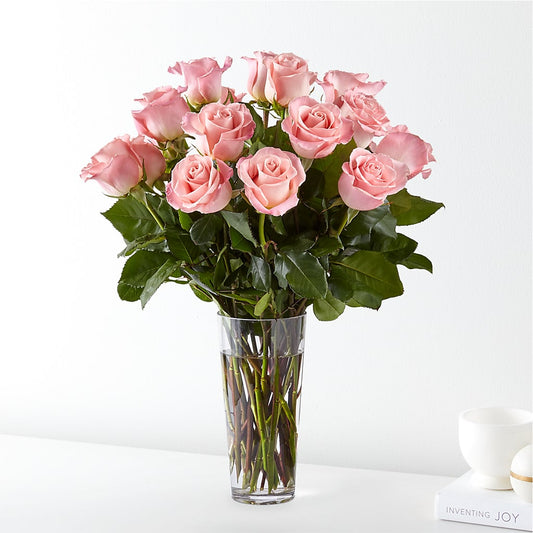 Long Stem Pink Rose Bouquet – ELENA'S FLOWERS, Cleveland OH