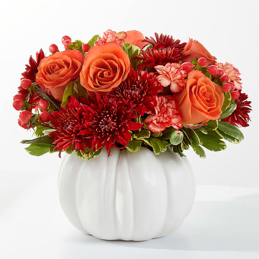 Autumn Air Pumpkin Bouquet – ELENA'S FLOWERS, Cleveland OH