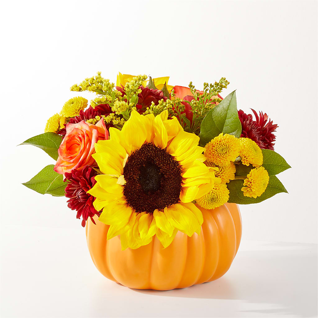 Golden Gourd Pumpkin Bouquet – ELENA'S FLOWERS, Cleveland OH