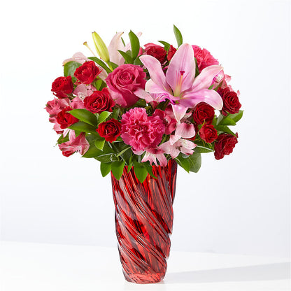In Love Bouquet with Luxe Swirl Vase – ELENA'S FLOWERS, Cleveland OH