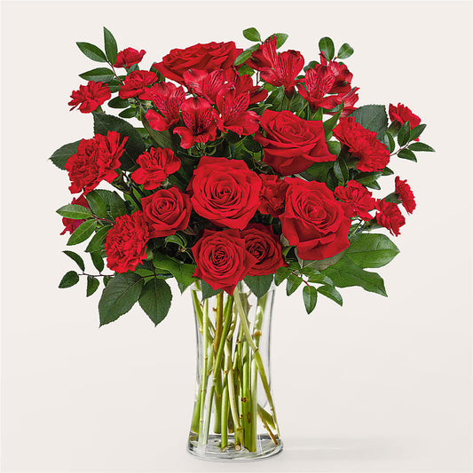 Brilliant Ruby Bouquet – ELENA'S FLOWERS, Cleveland OH