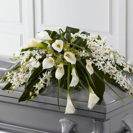 Angel Wings Casket Spray – ELENA'S FLOWERS, Cleveland OH