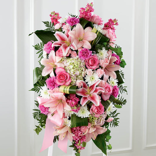 Comforting Standing Spray – ELENA'S FLOWERS, Cleveland OH