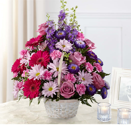 Pastel Peace Basket – ELENA'S FLOWERS, Cleveland OH