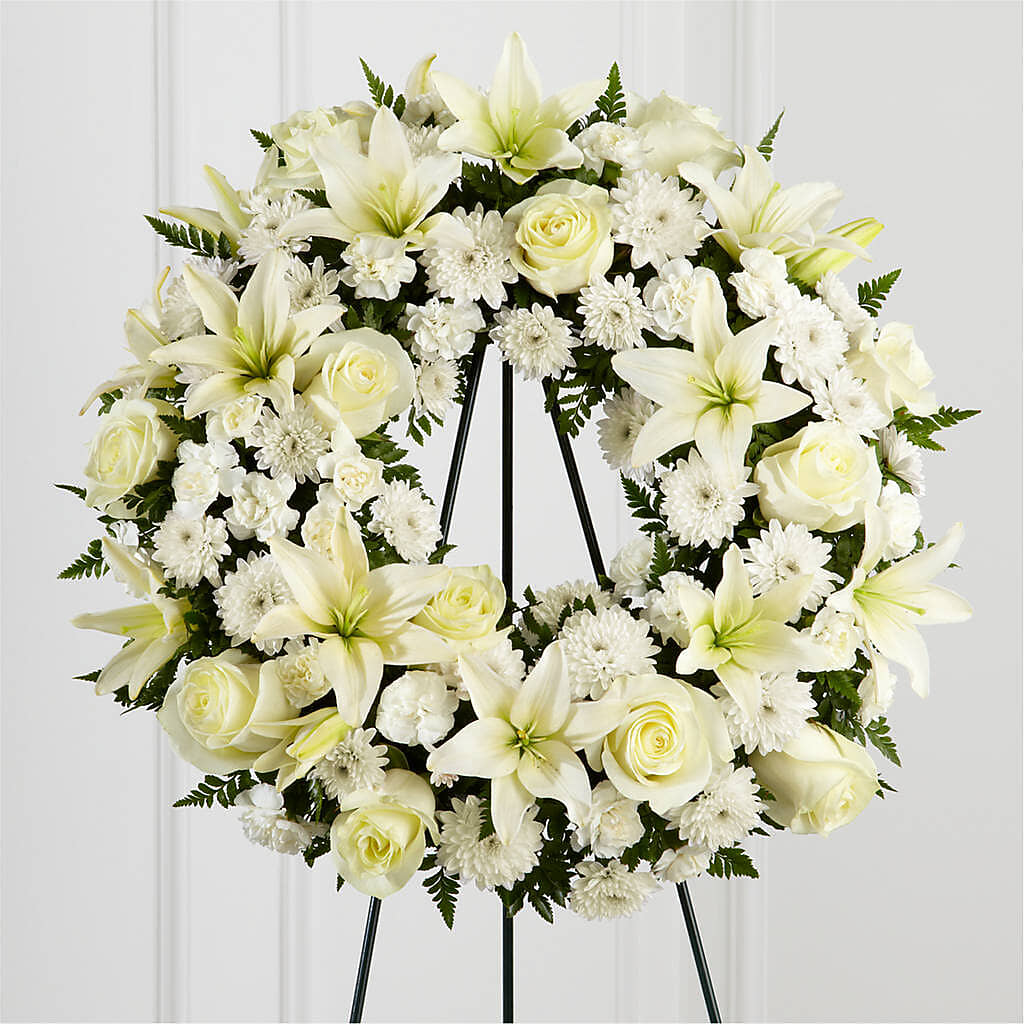 Treasured Tribute Wreath – ELENA'S FLOWERS, Cleveland OH