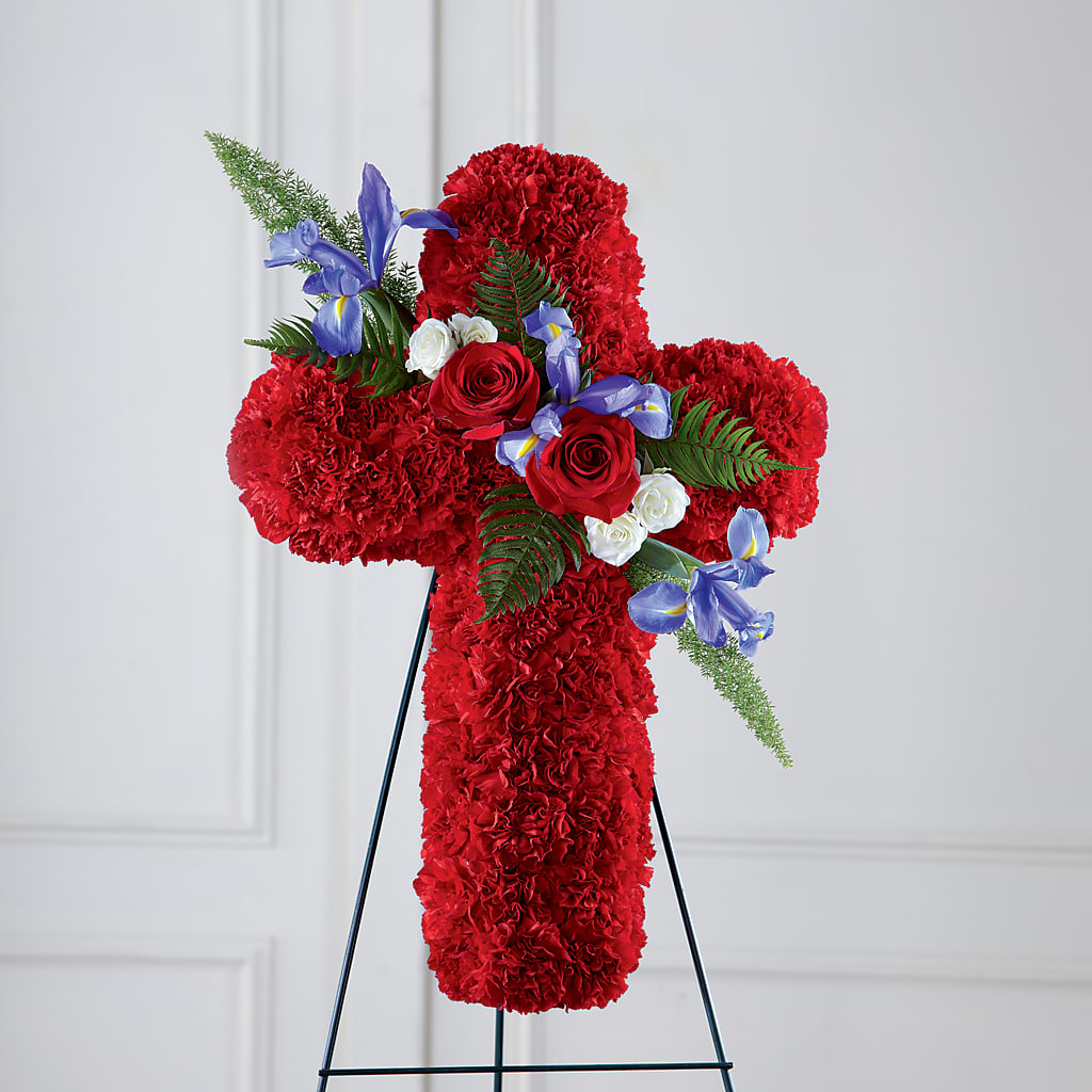Faithful Hero Floral Cross – ELENA'S FLOWERS, Cleveland OH