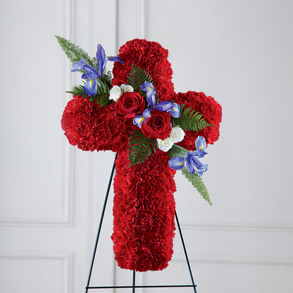 Faithful Hero Floral Cross – ELENA'S FLOWERS, Cleveland OH