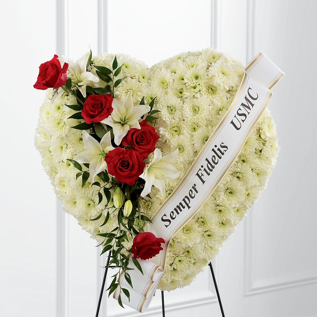 Heartfelt Hero Standing Heart – ELENA'S FLOWERS, Cleveland OH