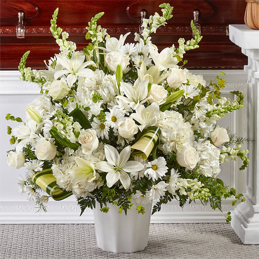 Thoughts of Tranquility Floor Basket – ELENA'S FLOWERS, Cleveland OH