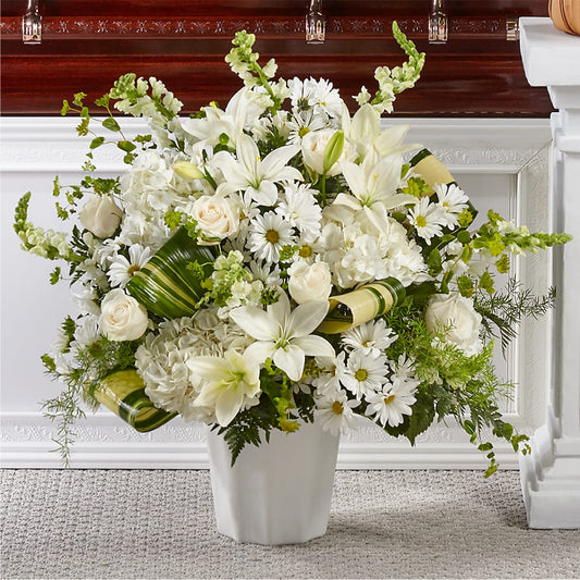 Thoughts of Tranquility Floor Basket – ELENA'S FLOWERS, Cleveland OH