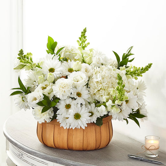 Pure Ivory Basket – ELENA'S FLOWERS, Cleveland OH