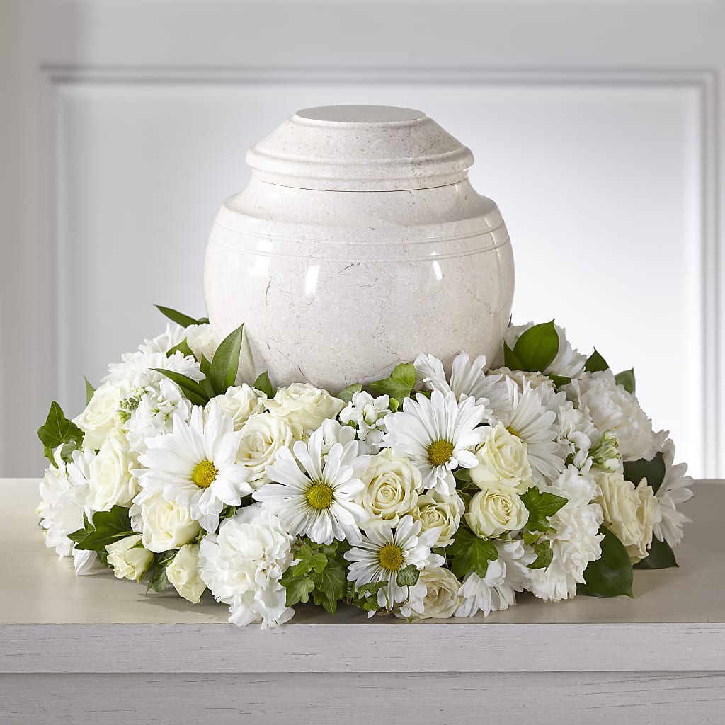 Ivory Gardens Cremation Adornment – ELENA'S FLOWERS, Cleveland OH
