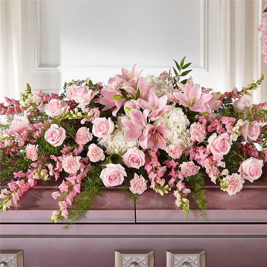 Life & Remembrance Casket Spray – ELENA'S FLOWERS, Cleveland OH