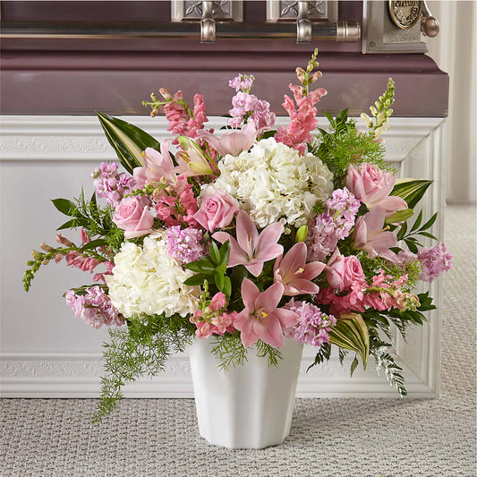 Simply Serene Floor Basket – ELENA'S FLOWERS, Cleveland OH