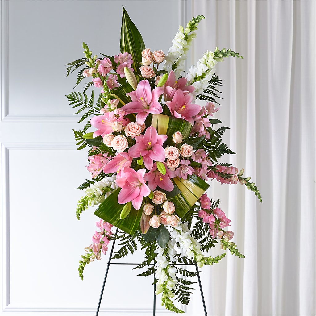Elegant Embrace Standing Spray – ELENA'S FLOWERS, Cleveland OH
