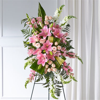Elegant Embrace Standing Spray – ELENA'S FLOWERS, Cleveland OH