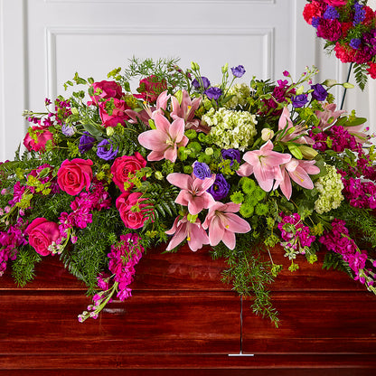Radiant Tribute Casket Spray – ELENA'S FLOWERS, Cleveland OH