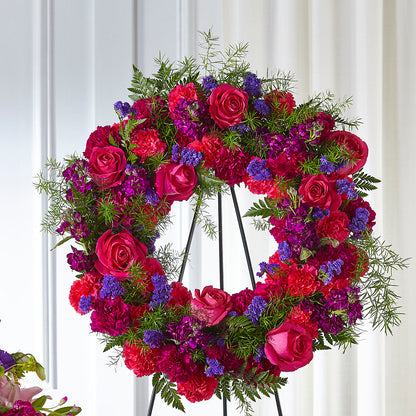 Calming Colors Wreath – ELENA'S FLOWERS, Cleveland OH