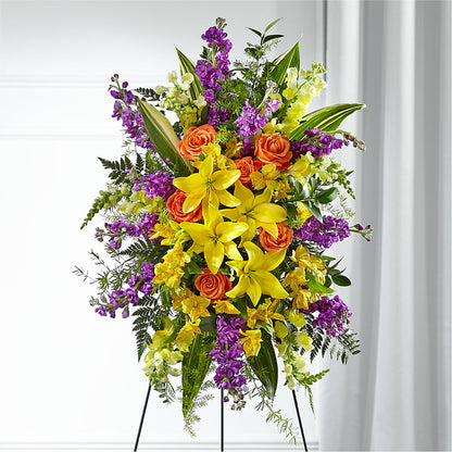 Thoughtful Prayers Standing Spray – ELENA'S FLOWERS, Cleveland OH