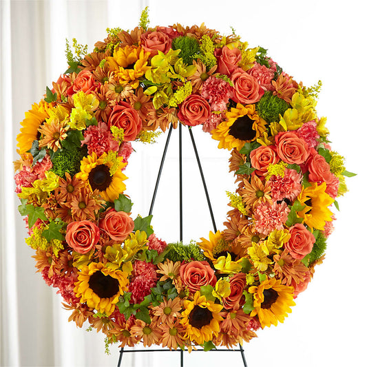 Autumnal Memories Wreath (Standard) – ELENA'S FLOWERS, Cleveland OH