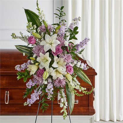 Grateful Hearts Standing Spray – ELENA'S FLOWERS, Cleveland OH