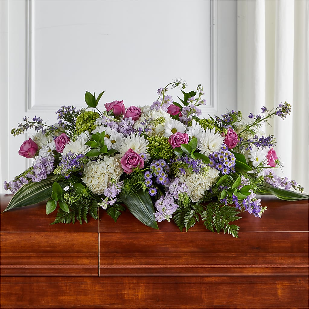 Meadows of Serenity Casket Spray – ELENA'S FLOWERS, Cleveland OH