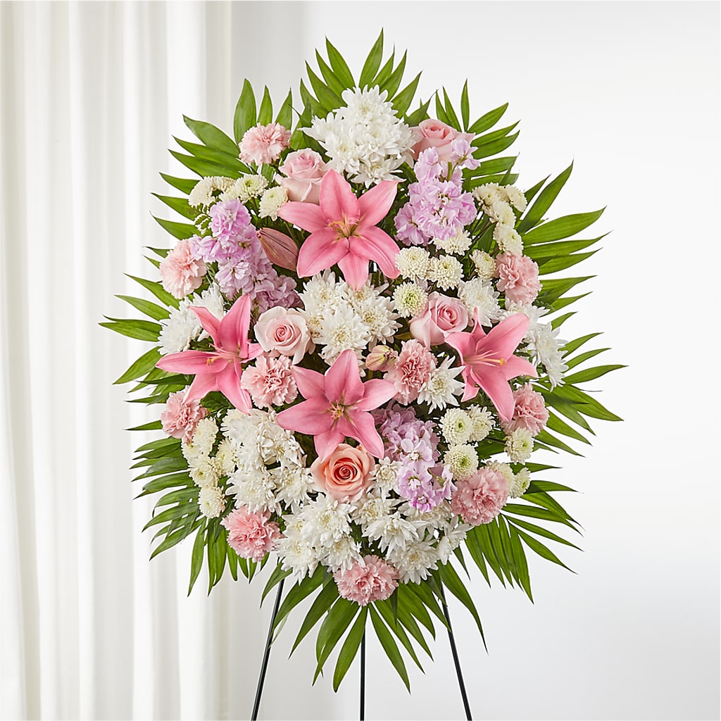 Offering Solace Standing Spray – ELENA'S FLOWERS, Cleveland OH