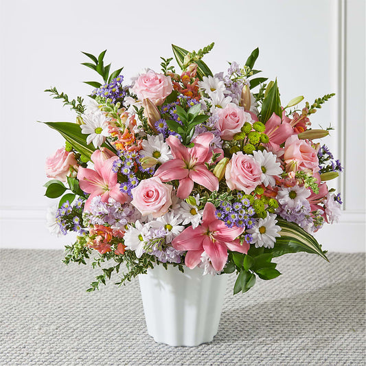 Abundant Compassion Floor Basket – ELENA'S FLOWERS, Cleveland OH
