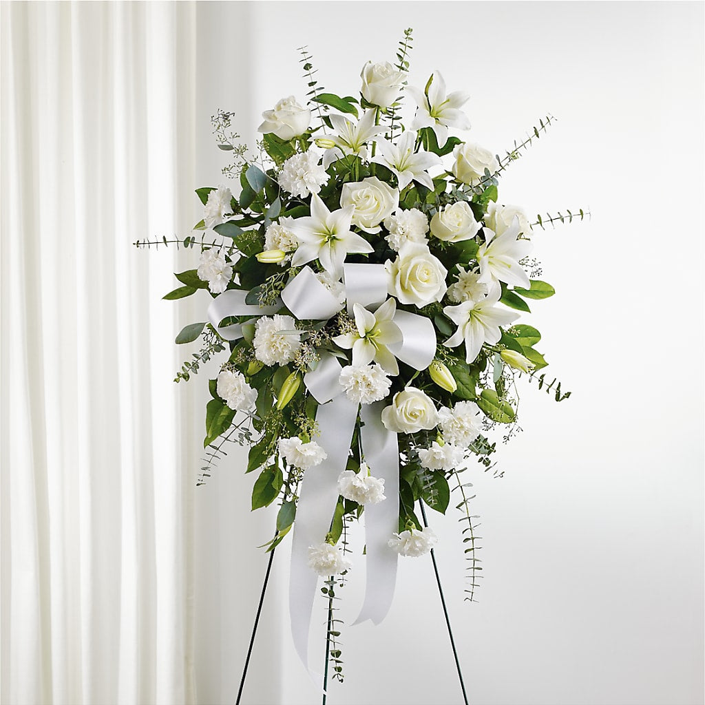 With Care Standing Spray – ELENA'S FLOWERS, Cleveland OH