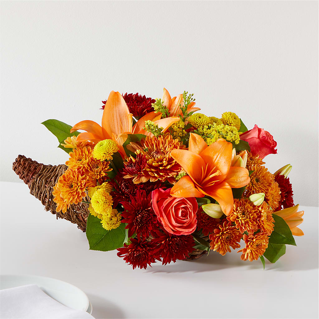 Bouquet of Blessings Cornucopia – ELENA'S FLOWERS, Cleveland OH