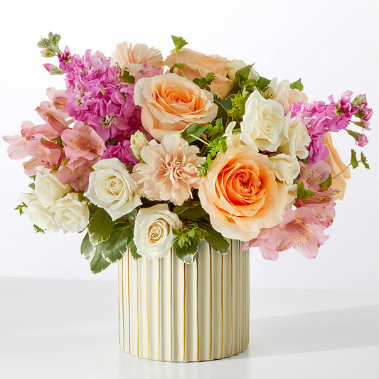 Paradise Bouquet with Ivory Vase – ELENA'S FLOWERS, Cleveland OH