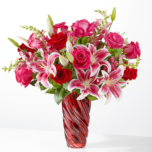 Always You Bouquet with Luxe Swirl Vase – ELENA'S FLOWERS, Cleveland OH