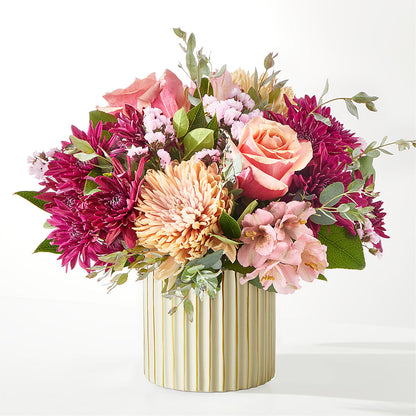 Berry Cobbler Bouquet with Ivory Vase – ELENA'S FLOWERS, Cleveland OH
