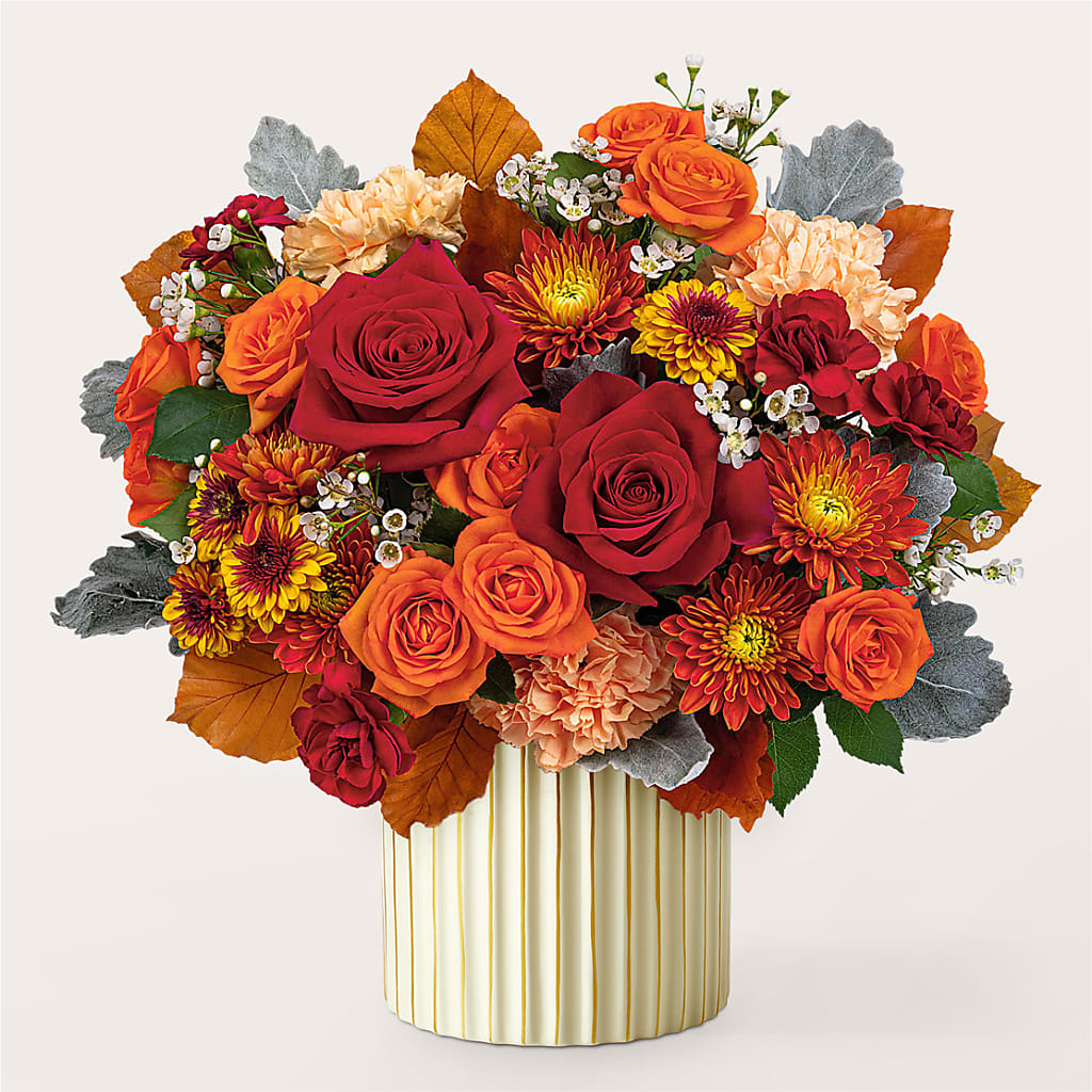 Merlot Bouquet with Ivory Vase – ELENA'S FLOWERS, Cleveland OH