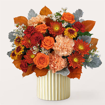 Merlot Bouquet with Ivory Vase – ELENA'S FLOWERS, Cleveland OH