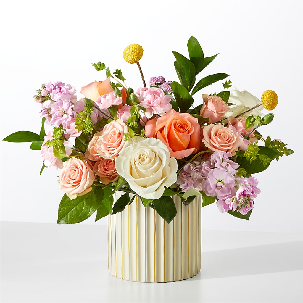 French Market Bouquet with Ivory Vase – ELENA'S FLOWERS, Cleveland OH