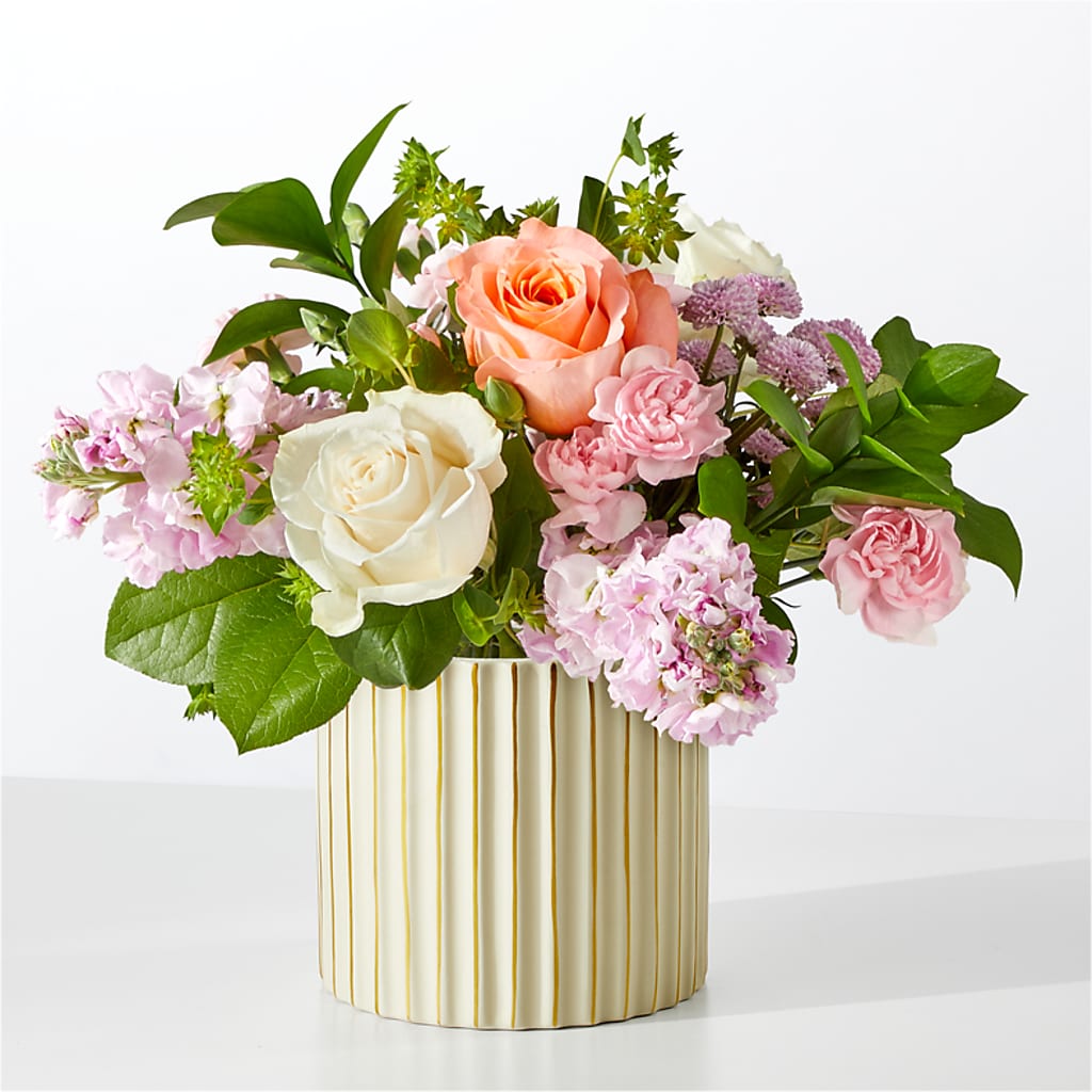 French Market Bouquet with Ivory Vase – ELENA'S FLOWERS, Cleveland OH