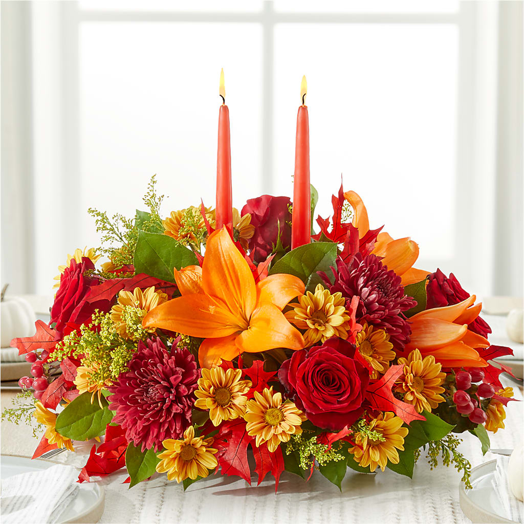 Autumn's Embrace Centerpiece – ELENA'S FLOWERS, Cleveland OH