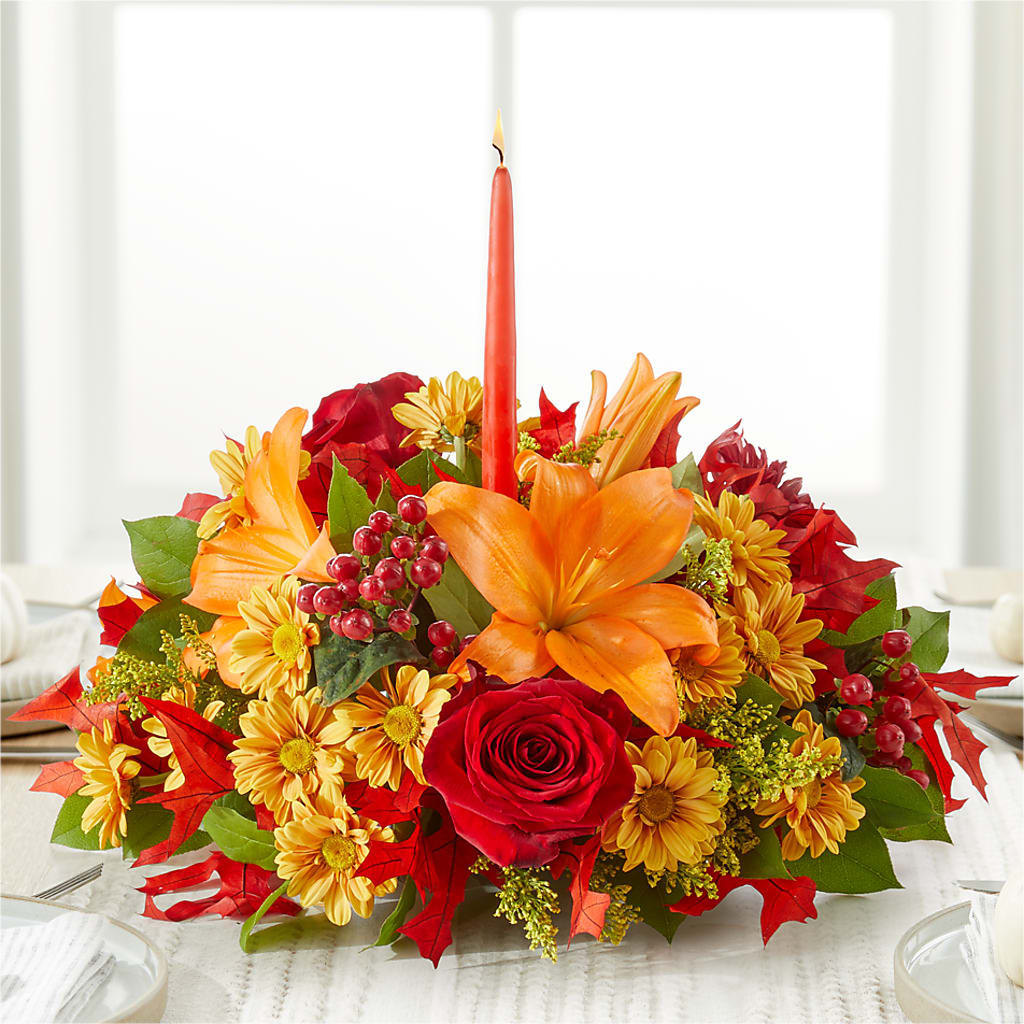 Autumn's Embrace Centerpiece – ELENA'S FLOWERS, Cleveland OH