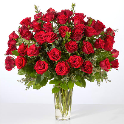 Forever Yours Fifty Stem Red Rose Bouquet – ELENA'S FLOWERS, Cleveland OH