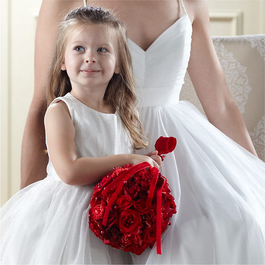 Pure at Heart Flower Girl Arrangement – ELENA'S FLOWERS, Cleveland OH